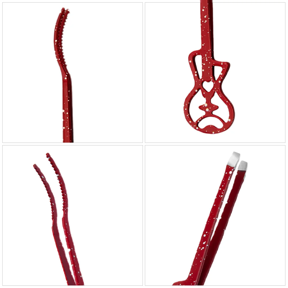 2個入りステンレス製まつげピンセットセット、まつげエクステ用、精密な斜め先端デザイン、耐久性があり持ち運び可能なまつげツールセット