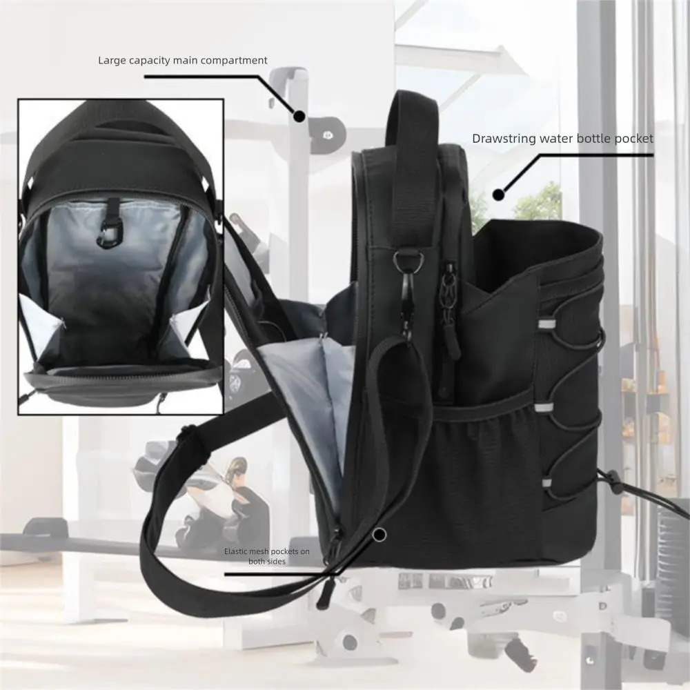 

Magnetic Water Bottle Sling Bag Adjustable Multi-layer Gym Bottle Bag Waterproof Large Capacity Crossbody Sports Bag Travel