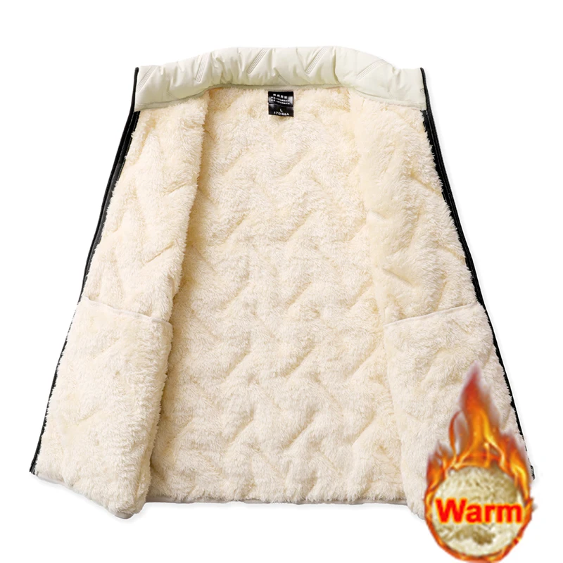 سترات رجالية مبطنة بالصوف لعام 2025 سترات شتوية دافئة متعددة الاستخدامات بدون أكمام مقاومة للرياح سترة سميكة مقاومة للبرودة سترة عمل #3