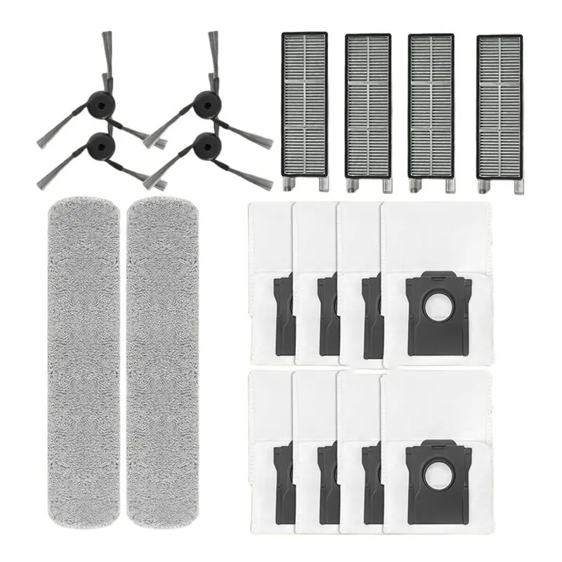 

BHTS-For MOVA Z50 Ultra Robot Vacuum Replacement Parts Kit- Side Brush, HEPA Filter, Dust Bag& Mop Cloth Accessories