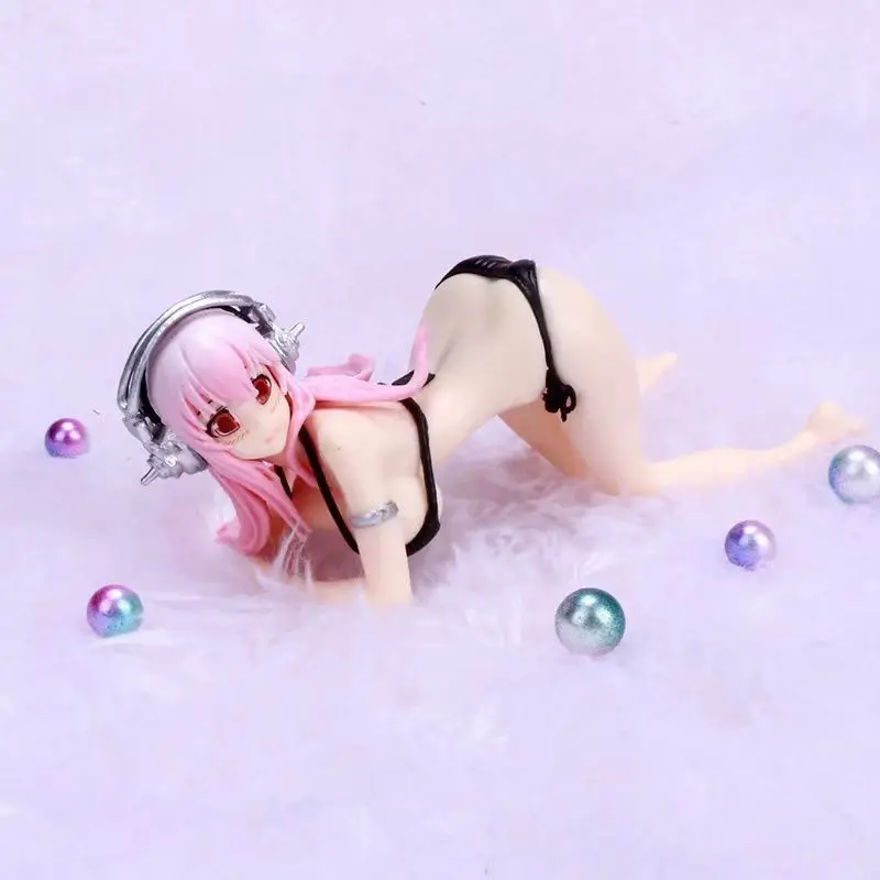 Belas Figurinhas Soniko para Decoração de Carro, Super Sonico Doll Model, O ANIME, Figuras Anime Cartoon Girl, Novos Presentes Brinquedos, 10cm