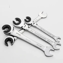 Tubing Ratchet Wrench Ratchet Quick Wrench High-grade Automatic Industrial-grade Opening Plum 72 Gear Fast Multi-size Household