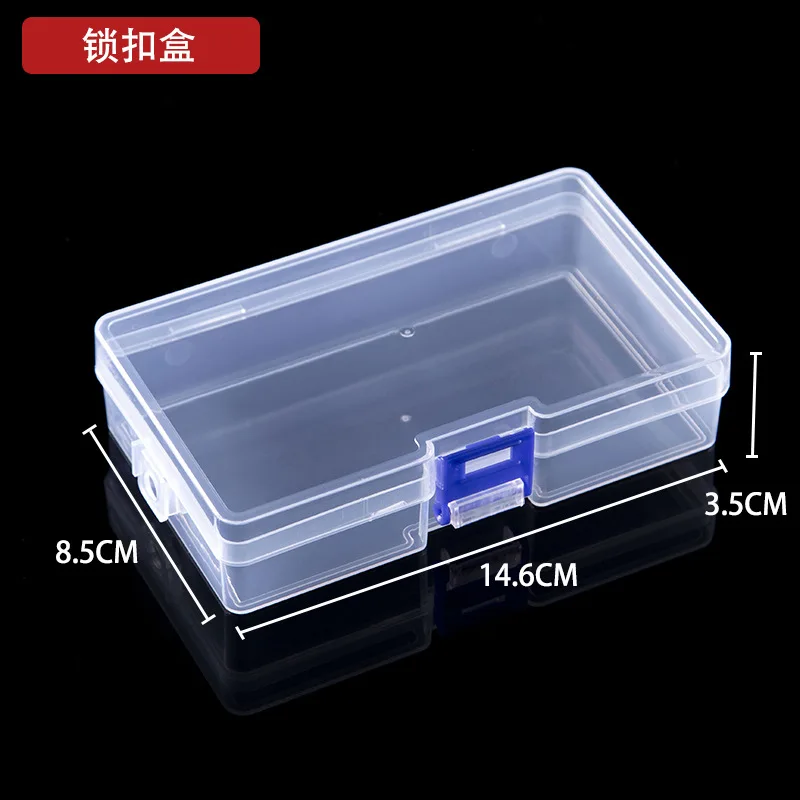 Transparent Lockable Storage Box Small Object Storage Container Fishing Gear Accessories Box Cosmetic Crafts Jewelry Plastic