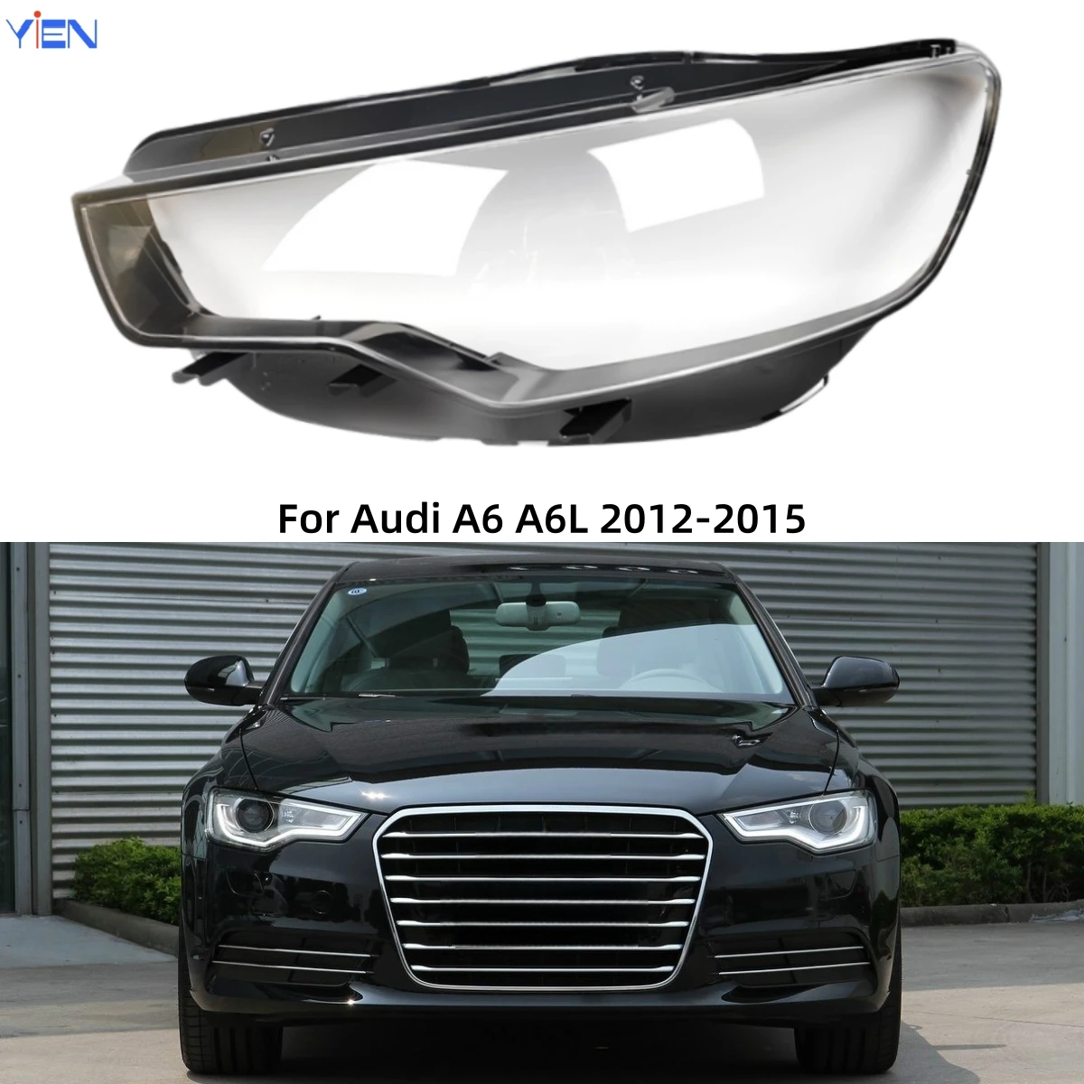 

For Audi A6 A6L C7 2012 2013 2014 2015 Vehicle Accessories Polycarbonate High Gloss Fully Transparent Dust Cover For Headlights