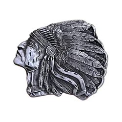 Indian old man belt buckle Western style European American