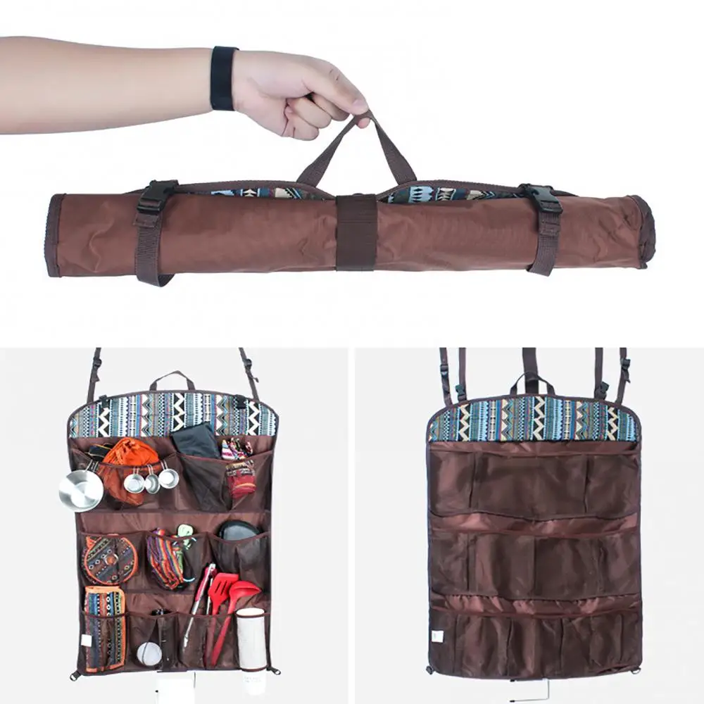 

Outdoor Multifunctional Mesh Pocket Camping Wall Hanging Storage Bag Holder