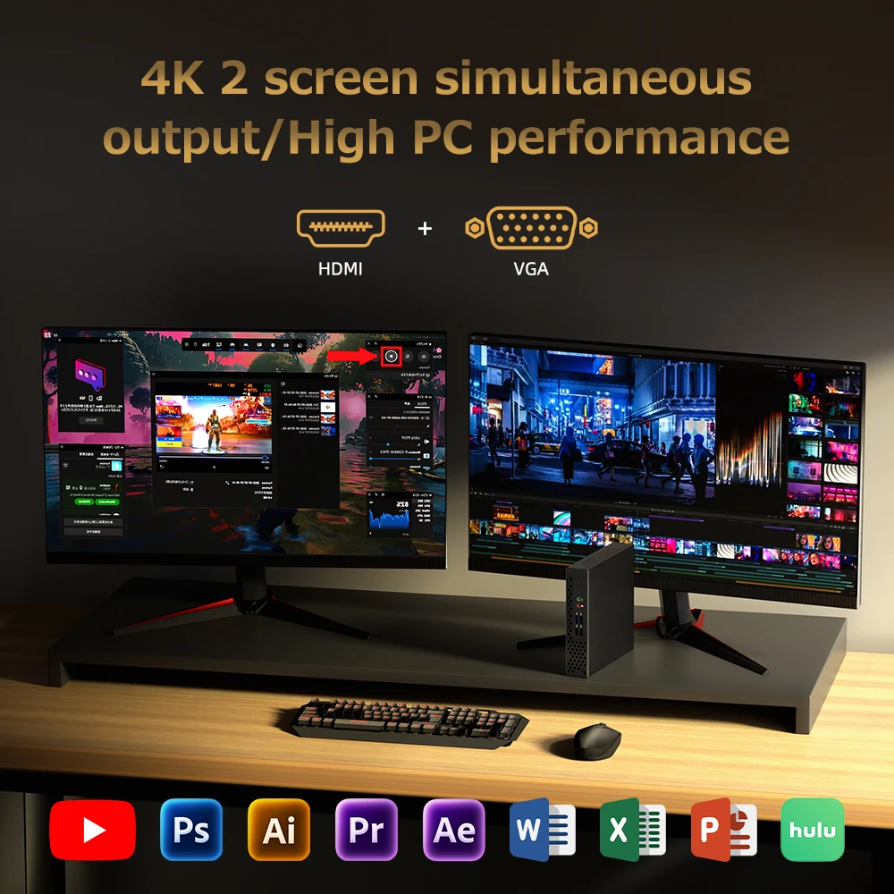 ZXIPC Mini PC AMD Ryzen 7 5700U R3 4300U Windows 11 32GB 1TB eMMC Wifi BT4.2 Mini Gamer Computer Pocket Office mini pc