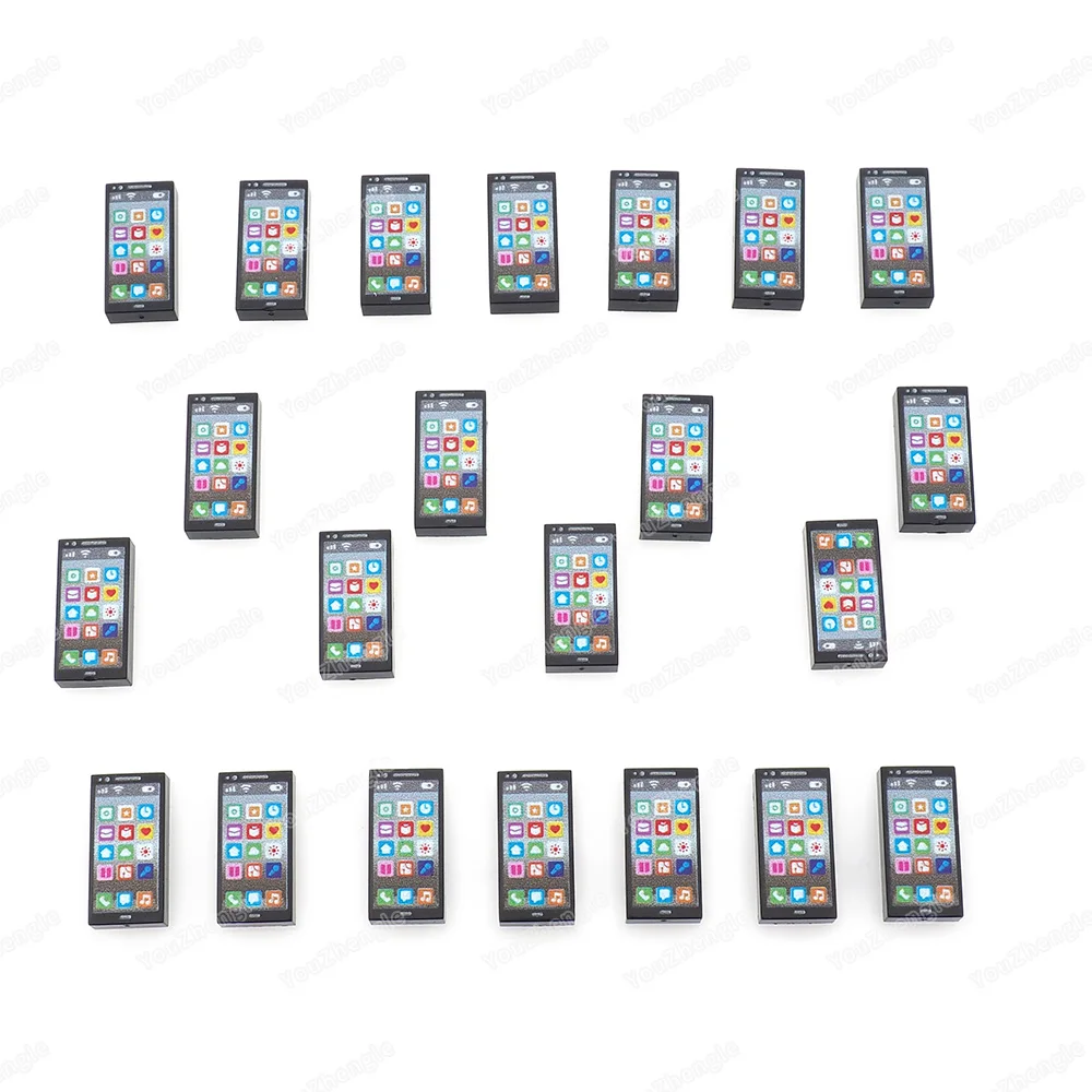 Moderne Mobiele Telefoon Gedrukt Tegels 3069 Communicatie Bouwsteen 1*2 Figuren Verbinding Tool Accessoires Model Kind Geschenken Speelgoed