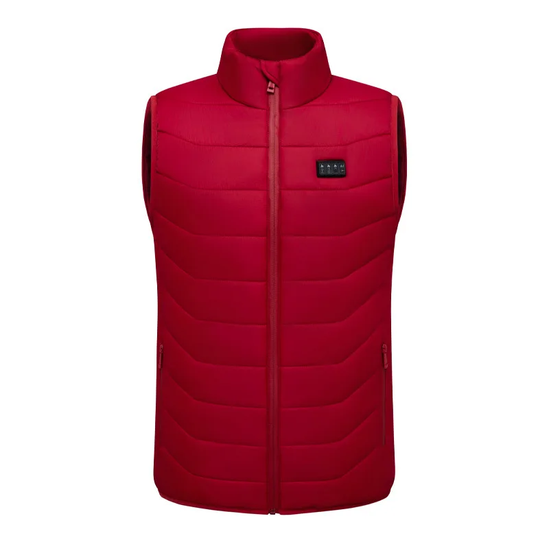 28 منطقة سترة ذكية ساخنة معطف التدفئة الكهربائية للجنسين ملابس رياضية شتوية للرجال والنساء أربعة تحكم صدرية التدفئة الكهربائية