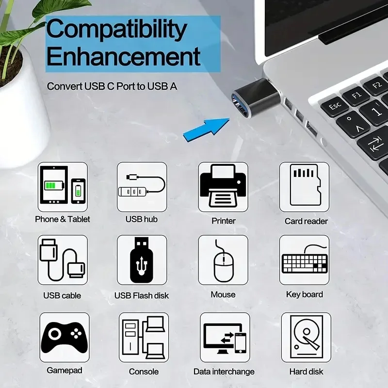 Type C To USB 3.0 Adapter Metal Charging Stable Data Transmission File Reading for Iphone Xiaomi for Samsung Connector