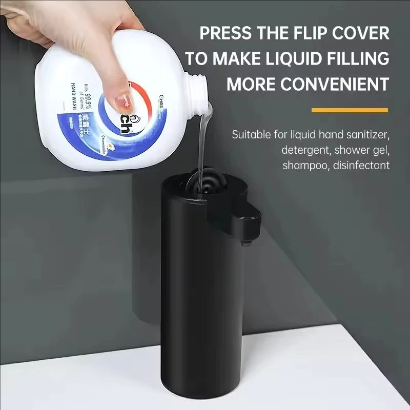 New stainless steel automatic sensor soap dispenser hotel home mobile phone washing machine smart dish soap machine USB charging view 5