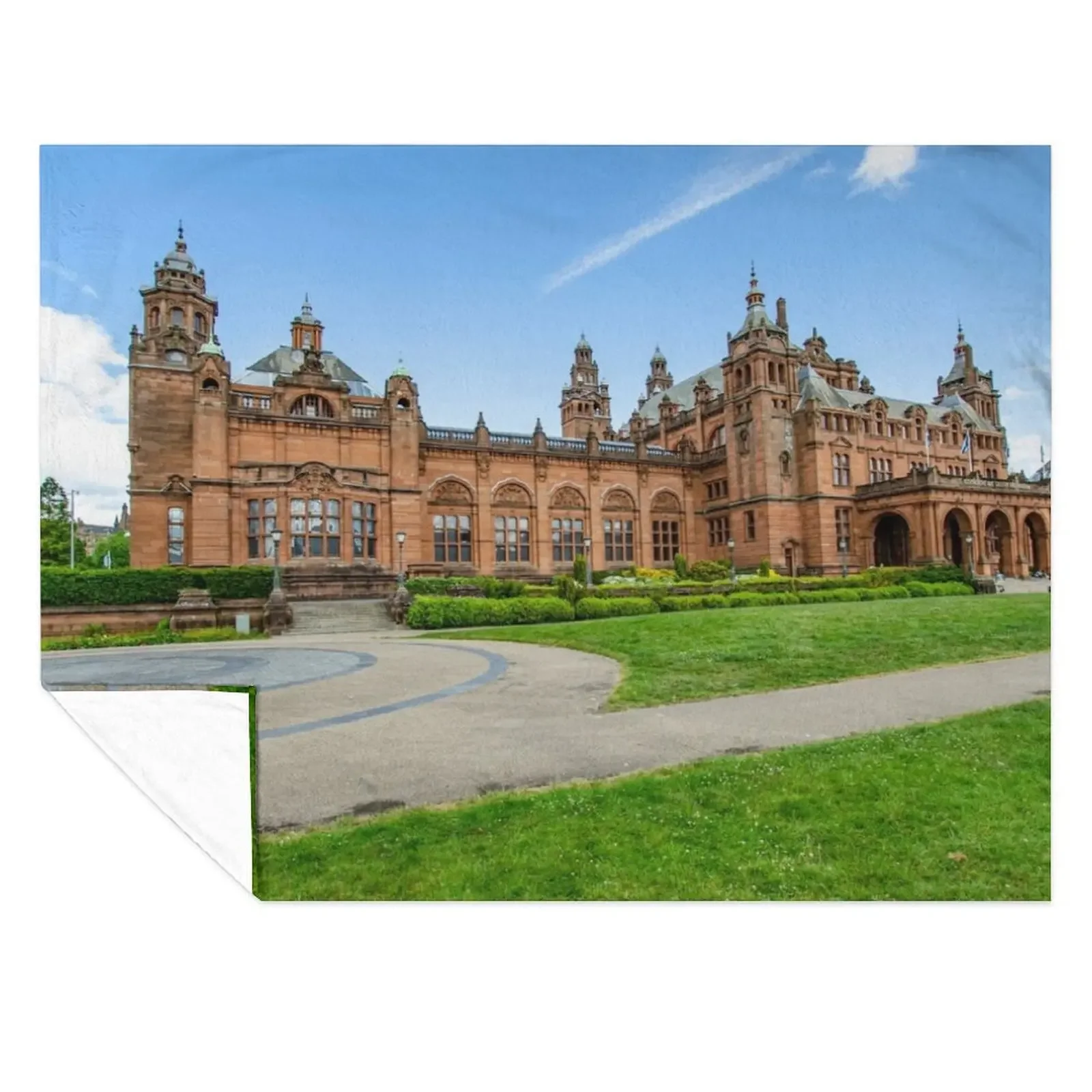 

Glasgow Kelvingrove Art Gallery and Museum Scotland Throw Blanket for winter Hair christmas gifts Nap Blankets