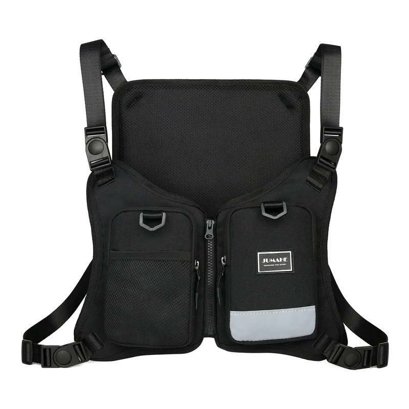 High Quality Oxford Tactical Vest Backpacks 2022 New Multifunction Reflective Unisex Chest Rig Bag Hip Hop Streetwear Chest Bags