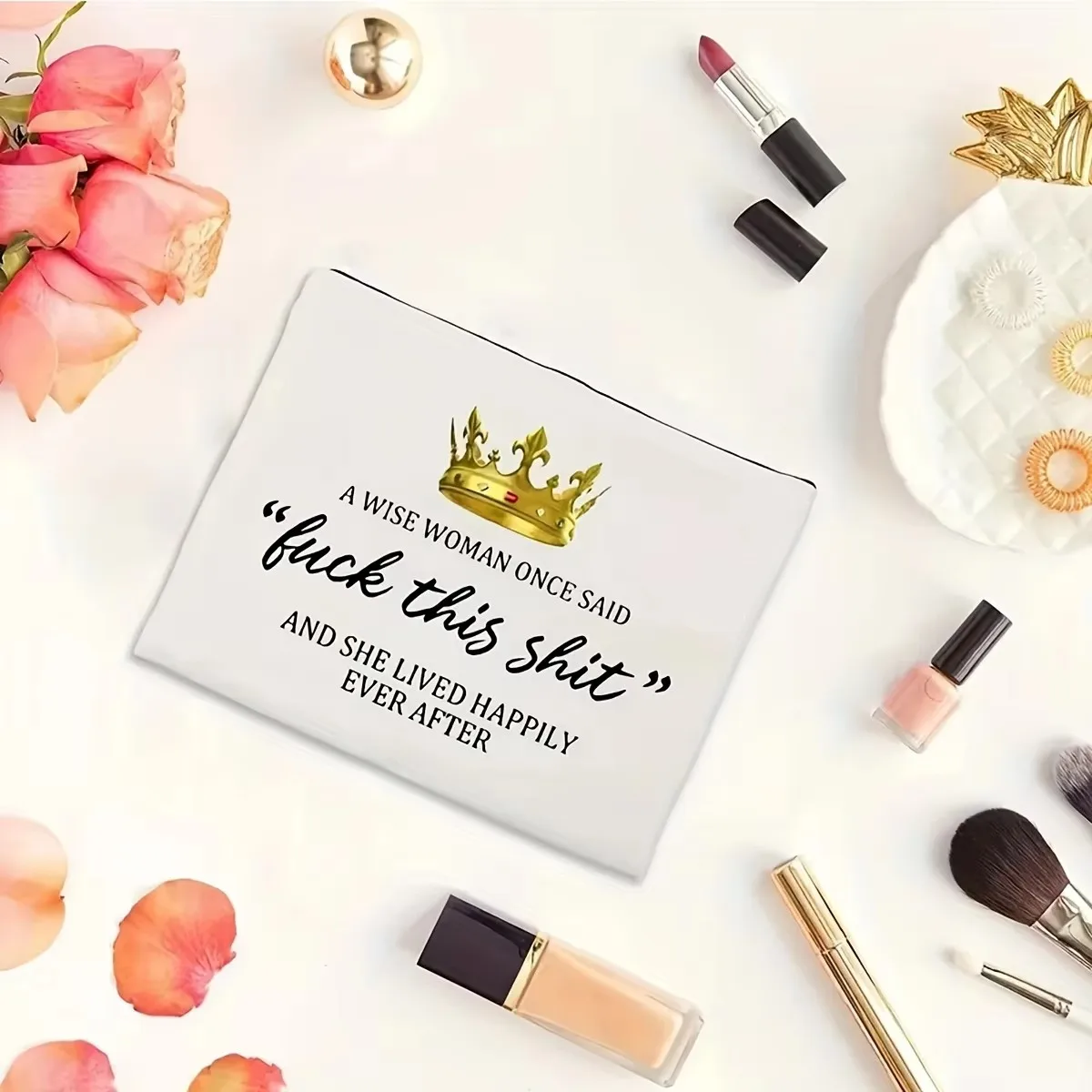 حقيبة مكياج، هدايا للنساء والأم والصديق - حقيبة بسحاب لتنظيم أدوات الزينة للسفر #5