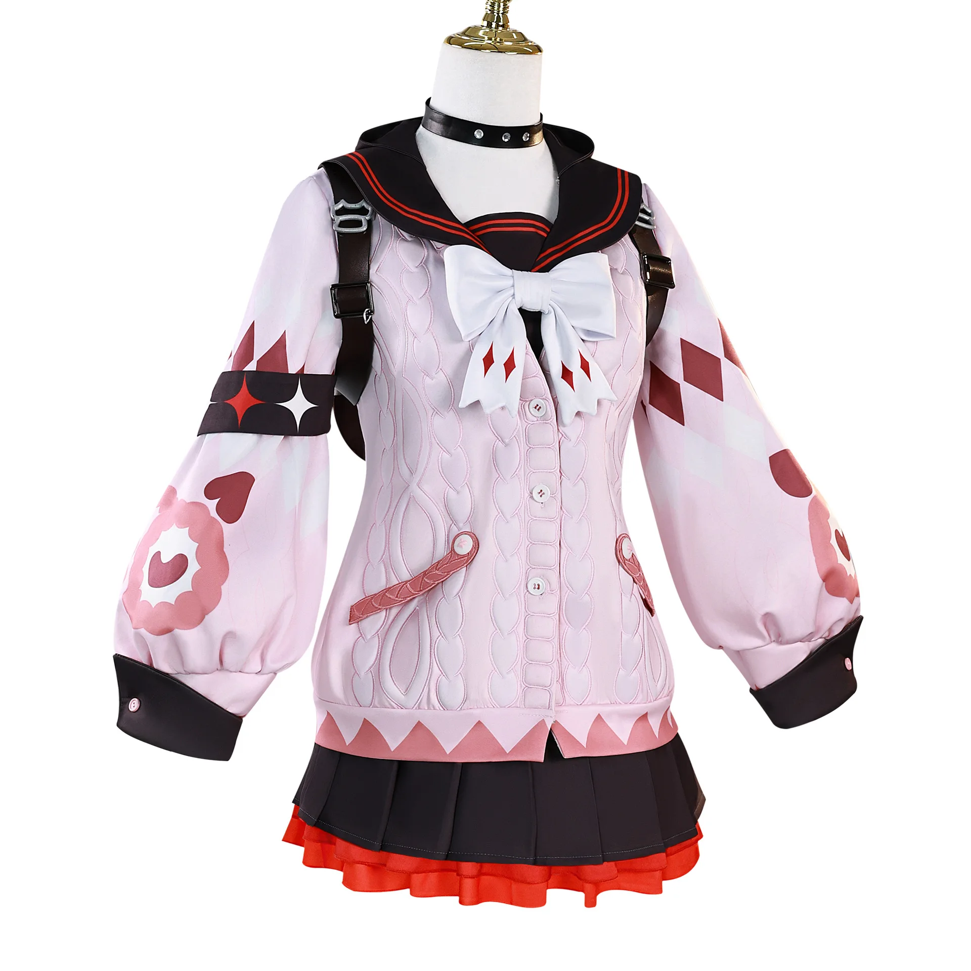 

Game Ukinami Yuzuha Cosplay Costume Uniform Set with Bag Women Halloween Party Role Play Clothes Girls Suits
