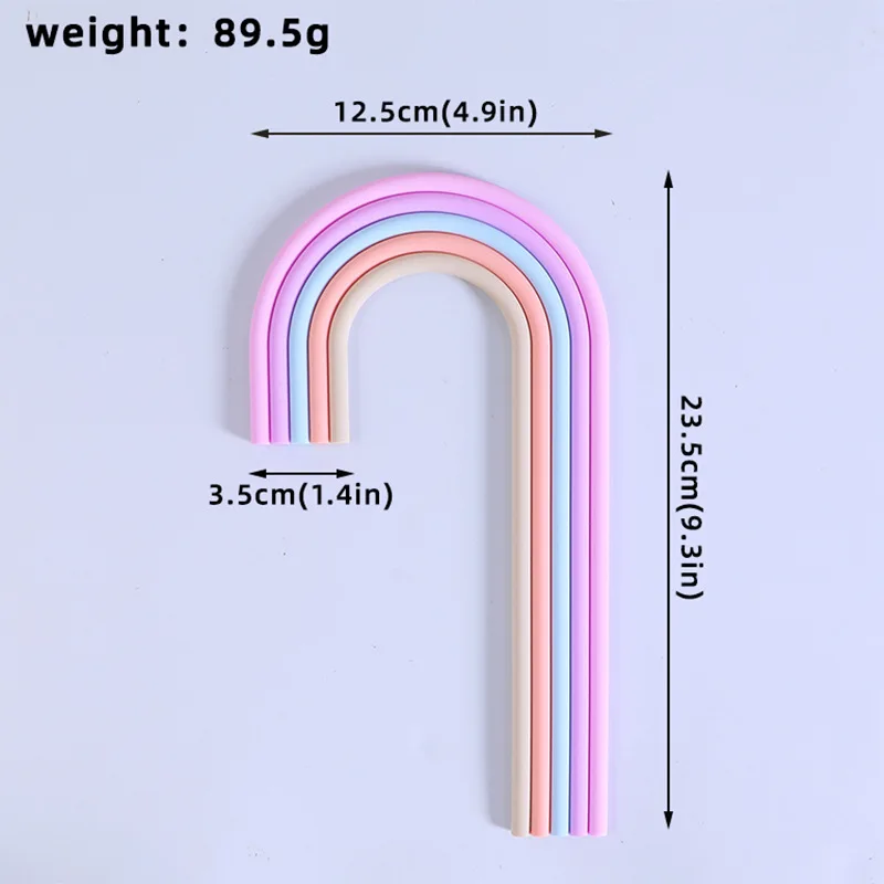 Lebhafter Regenbogen-Kuchenaufsatz, Mehrzweck-Dekor für Hochzeiten, Babypartys, Geschlecht offenbaren und Kindergeburtstagsfeiern (Unisex-Design) – Detail 14