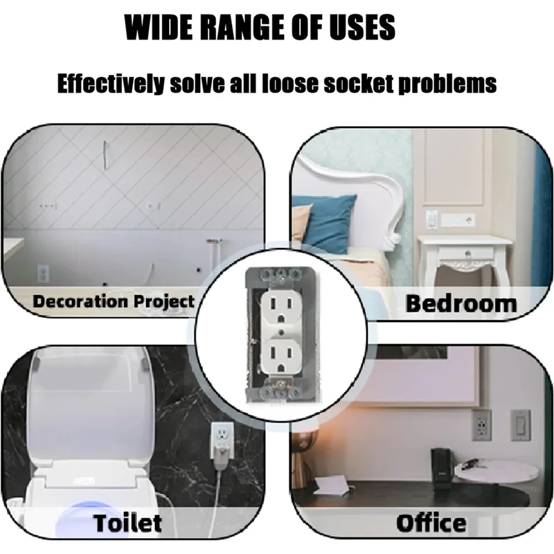 A74E-Wall Plate Leveler Device 22 Pcs Spacers, Flush Fit Design For Loose Plug Switch Installations Box