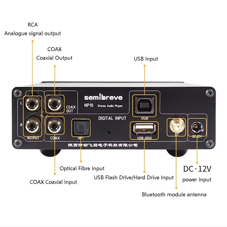 Lossless HIFI Audio Decoder 2pcs ES9038Q2M DAC DSD256 384KHz Decoding Music Player QCC3084 Bt 5.4 AMANERO Module