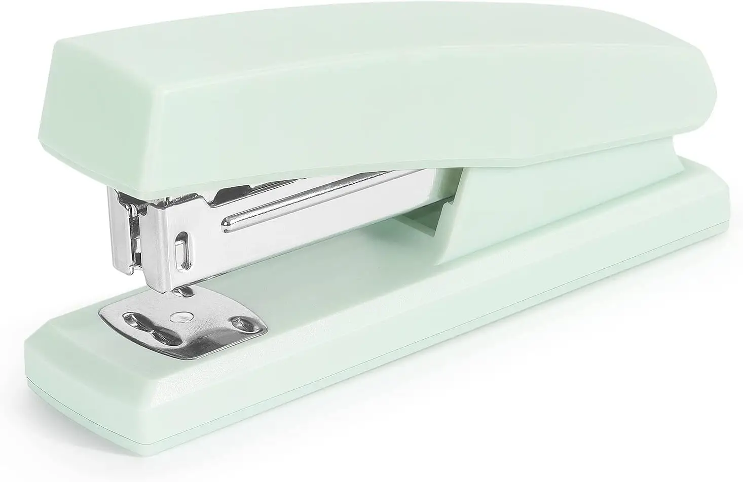 

Desktop Stapler, 20-Sheet Capacity, Green, Anti-Slip Base