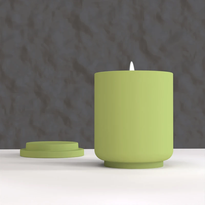 Round Cup Candle Jar Mold Concrete Pen barrel mold aromatherapy Cup Wax DIY silicone molds cement cup candle container mold