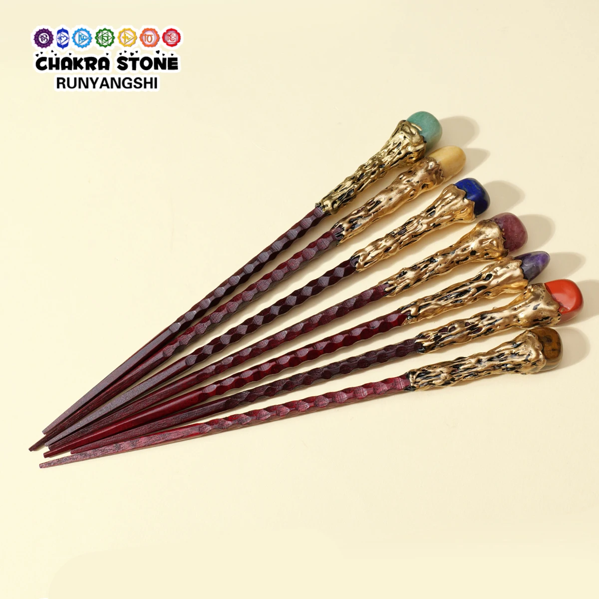 1 шт., натуральный кристалл, камень, скипетр, ведьма, фея, палочка, реквизит, деревянная ручка, волшебная палочка ручной работы для косплея, праздничный подарок