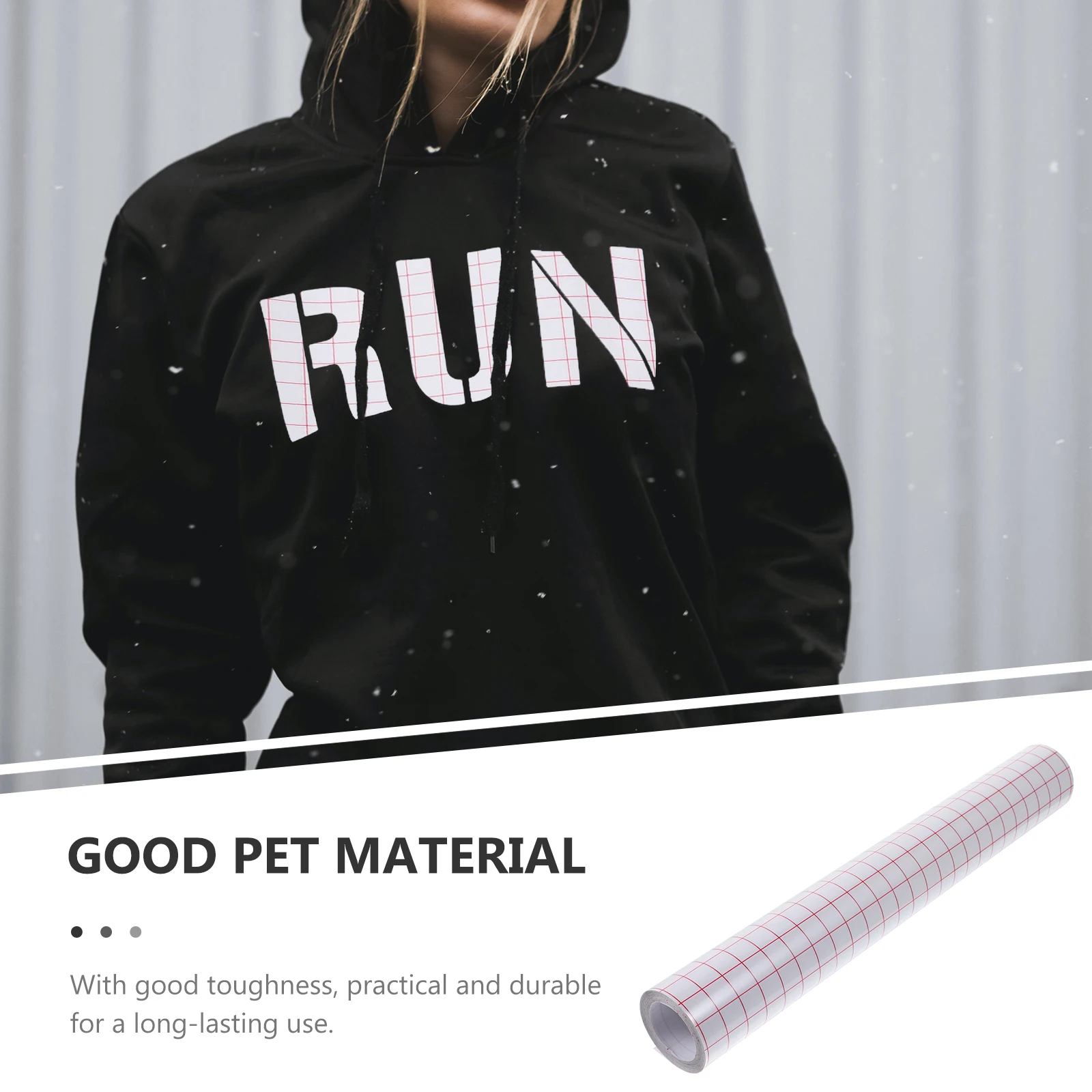 

1 Self-Adhesive Positioning Film Vinyl Transfer Tape Durable Transparent Grid Paper For Diy Crafts T-Shirts Bags Clear
