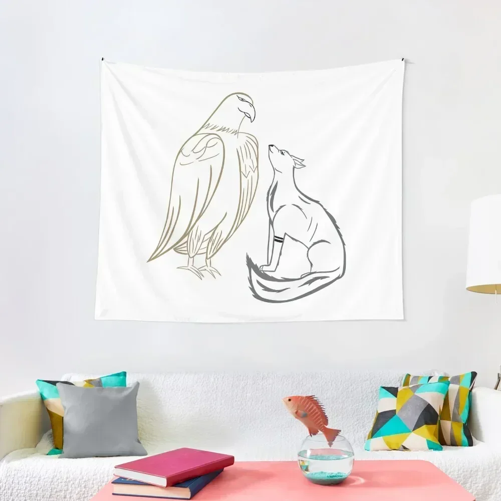 

Eagle and wolf Tapestry Wall Mural Outdoor Decoration Room Decoration Accessories Tapestry