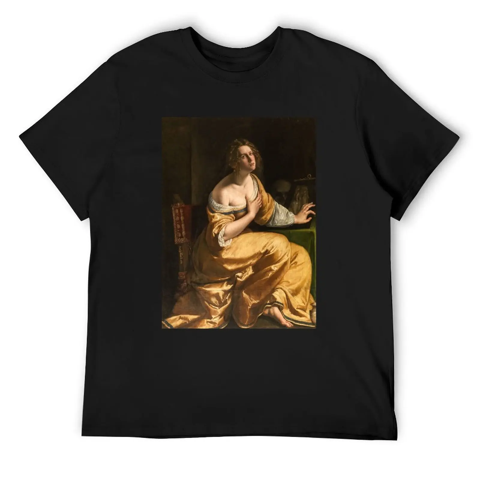 

Artemisia Gentileschi, Self Portrait as Mary Magdalene, 1616 T-Shirt Aesthetic clothing tops mens graphic t-shirts big and tall