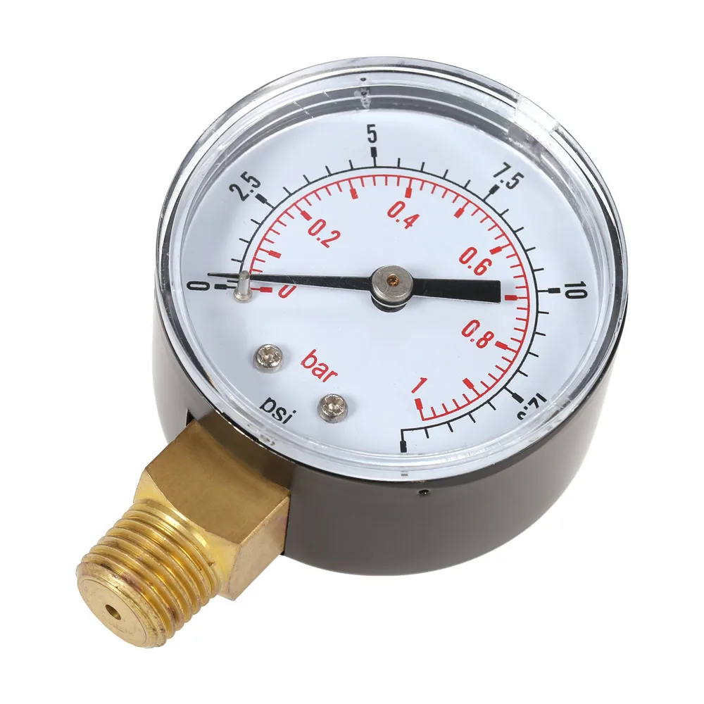 50mm 0~60psi 0~4bar Pool Filter Water Pressure Dial Hydraulic Pressure Gauge Meter Manometer 1/4\