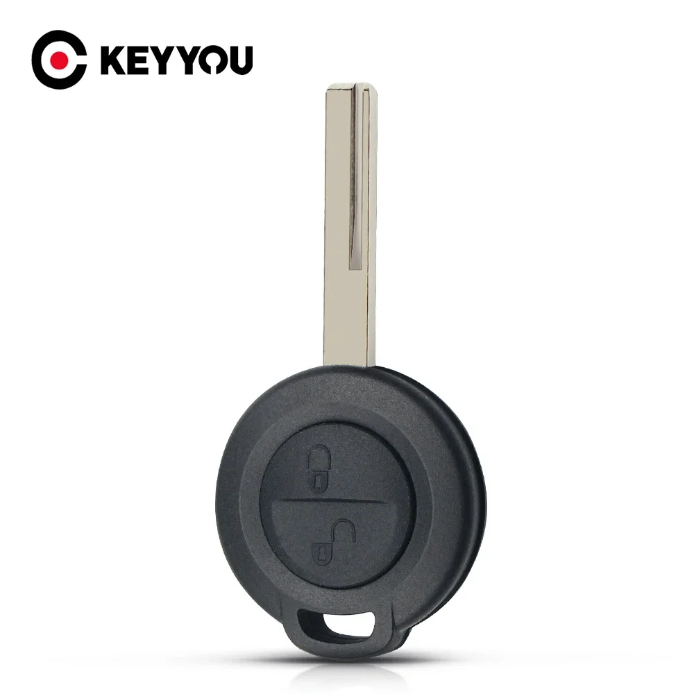 KEYYOU – coque de clé télécommande à 2 boutons, pour Mitsubishi Colt wario Carisma Spacestar 2 BTN, étui à lame non coupée