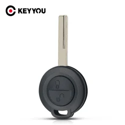 KEYYOU-carcasa para mando a distancia de 2 botones, carcasa para Mitsubishi Colt Warior Carisma Spacestar 2 BTN, hoja sin cortar