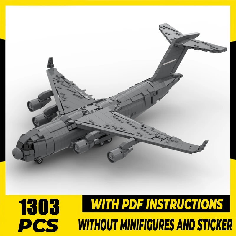 

Military Fighter Moc Building Blocks C-17 Globemaster III Model Technology Bricks DIY Assembly Holiday Construstion Toy Gifts