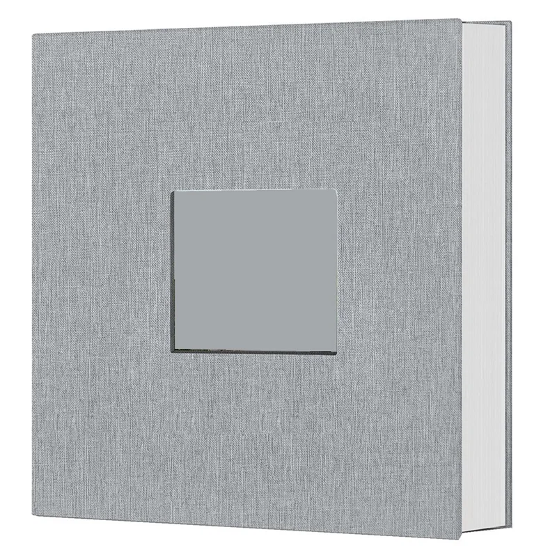 

A32P_Photo Album Self Adhesive with Picture Display Window,40 Pages DIY Scrapbook Album ,Linen Cover Memory Book