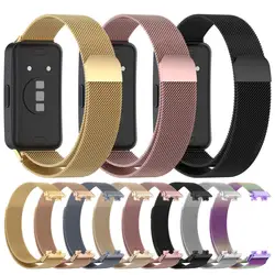 Correa magnética para reloj inteligente Huawei Band 9, banda de muñeca de Metal, correa de bucle Mlianese, accesorios de pulsera, correa Huawei band 8