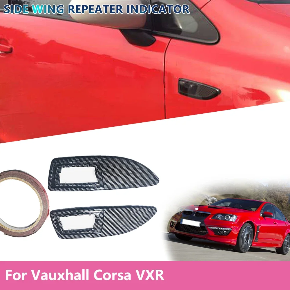 

Для Vauxhall Corsa VXR D Range 2006 + Эффект внешнего украшения автомобиля, повторитель бокового крыла, отображающие наклейки из углеродного волокна