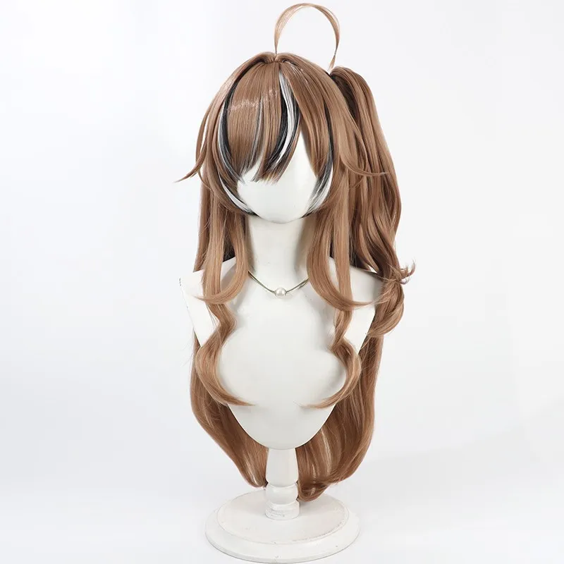 الظاهري VTuber Nanami Noname شعر مستعار تأثيري ضفائر شعر فضفاضة ذيل حصان