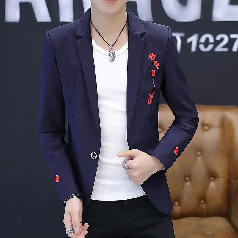 

Тонкая мужская куртка на весну и осень, новые мужские костюмы и пиджаки, одежда в корейском стиле, мода 2025 года, винтажные повседневные красивые пальто