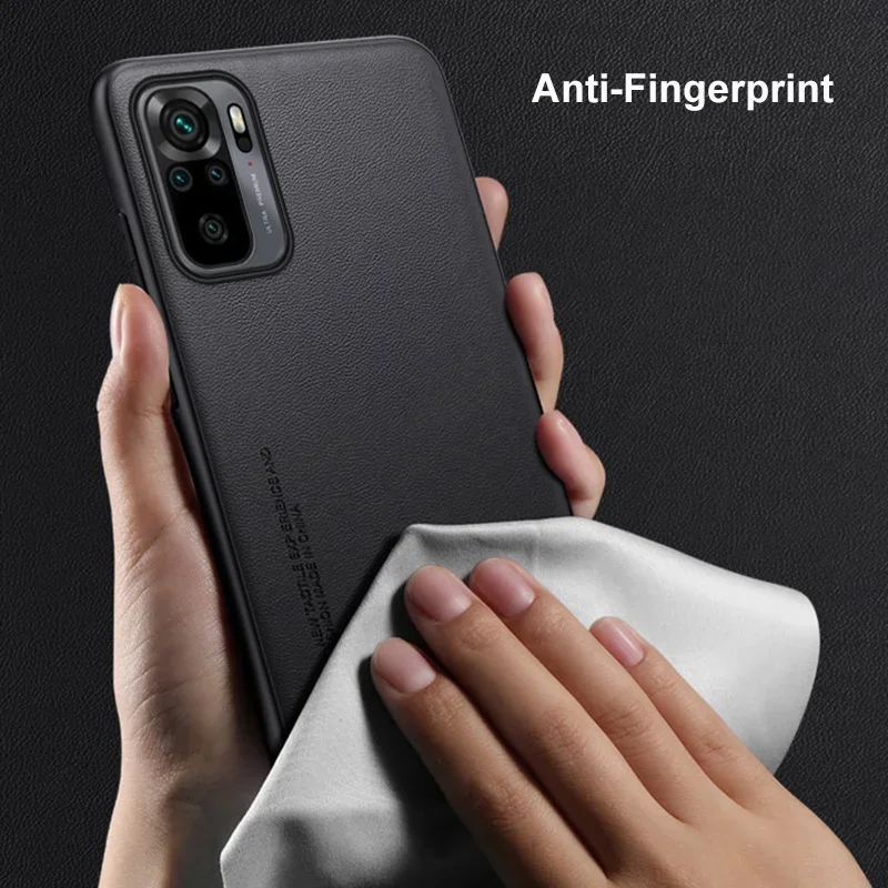 Luxury PU Leather Case For Redmi Note 10 10S Note10 S 4G Back Cover Matte Silicone Protection Phone Case For Xiaomi Mi Poco M5S