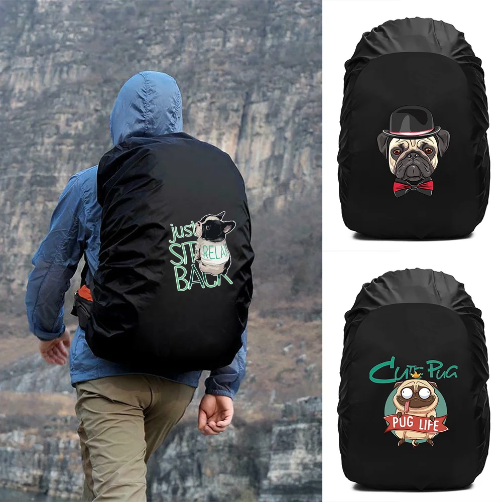 Backpack Rain Cover 20L-70L Foldable Dustproof Bag Light Raincover Dog Print Outdoor Travel Climbing Waterproof Protective Case