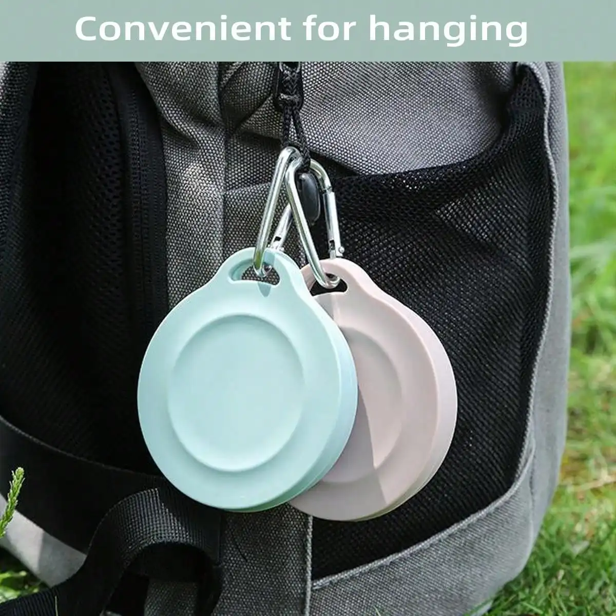 Leeseph Silicone Collapsible Travel Cup, Foldable Camping Cup,Reusable Portable Drink Cup/Mug for Hiking, Outdoors, Travel