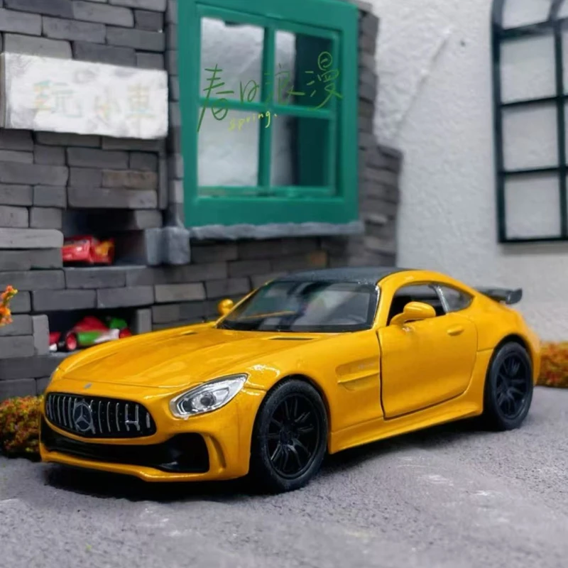 

WELLY 1:36 Mercedes-Benz AMG GT R High Simulation Diecast Car Metal Alloy Model Car Children's toys collection gifts B90