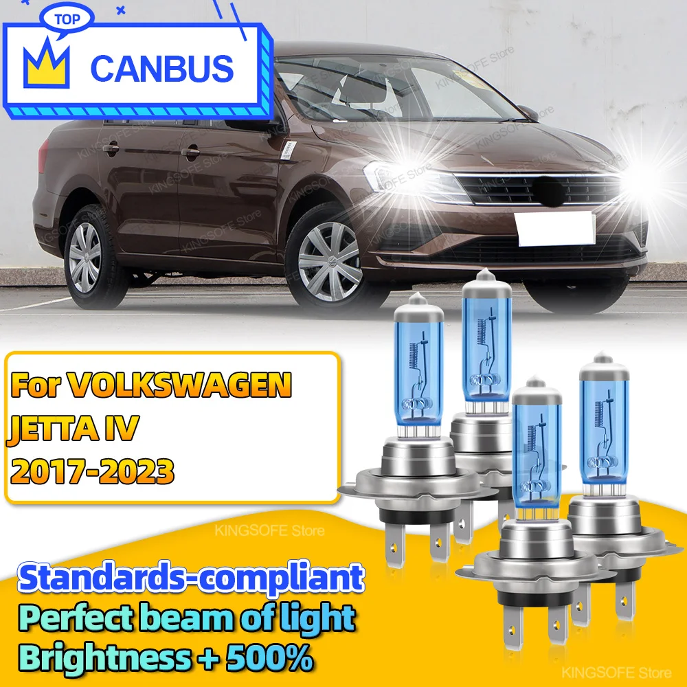 

2/4 шт. подходят для VOLKSWAGEN JETTA 4 2017-2023 2018 2019 галогенные лампы для фар 100 Вт дальнего ближнего света супер яркие автомобильные лампы Canbus