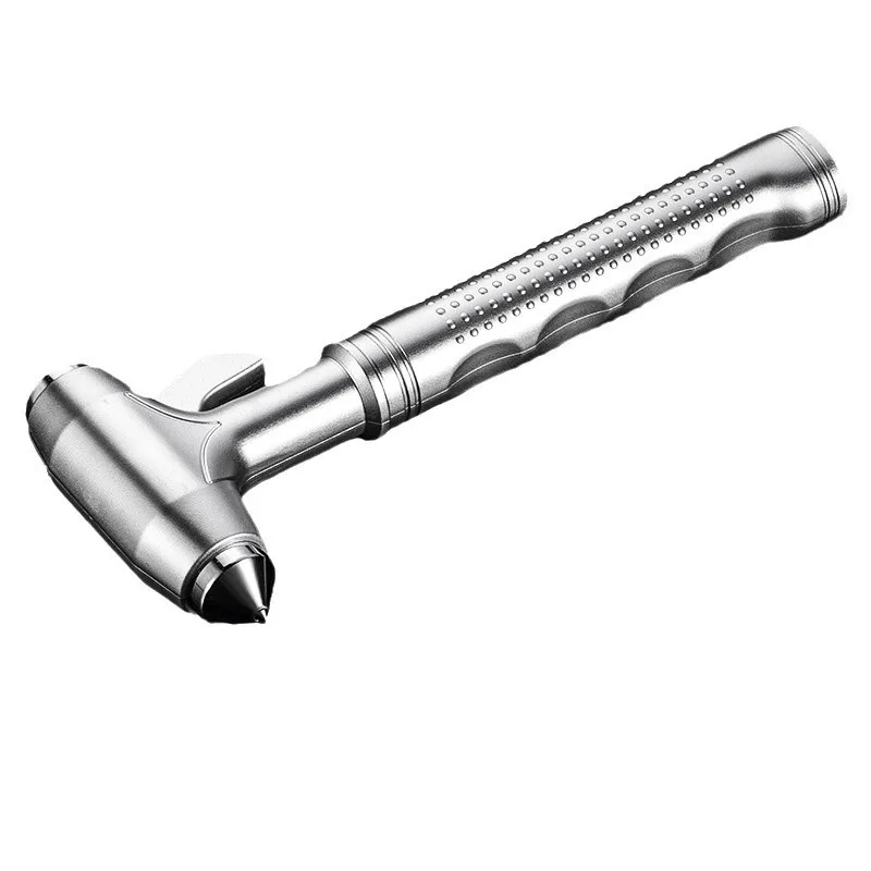 Multifunctional Car Tungsten Steel Self-defense Escape Hammer, Three-in-one Window Glass Crusher Cutting Seat Belt Escape Hammer