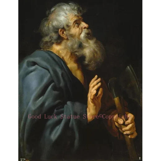 TOP art oil painting -100% handpainted # artist Rubens, Peter Paul - San Matias, 1610 oil painting replica work --accept custom