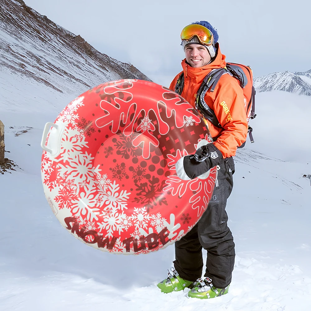 

1pc Red Inflatable Ski Ring Outdoor Sports Ice Snow Equipment