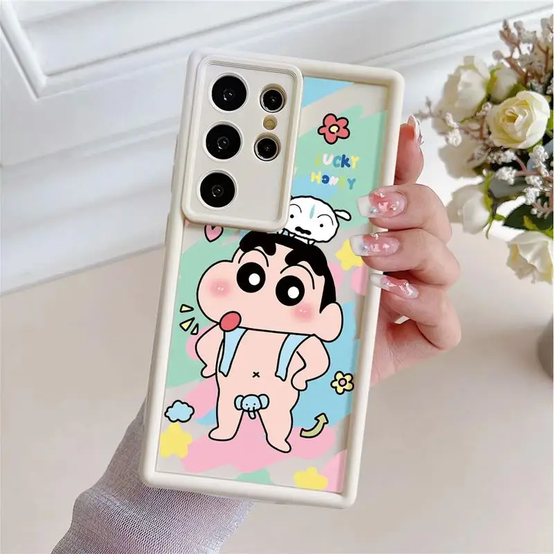 Crayon Anime ShinchanS Phone Case for Samsung Galaxy S24 Ultra S23 S20 S21 Plus S22 Ultra S20 FE Soft TPU