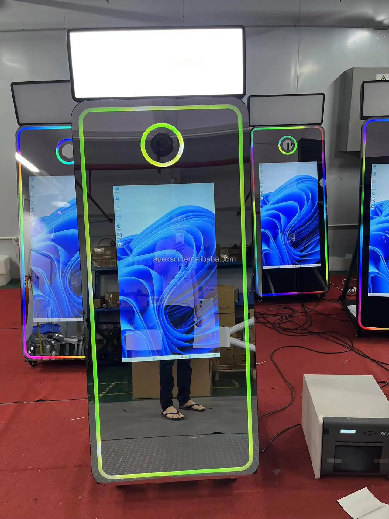 70inch Magic Mirror  Photo Booth  Commercial Selfie Photo Booth Mirror Touch Screen  With Flight Caser
