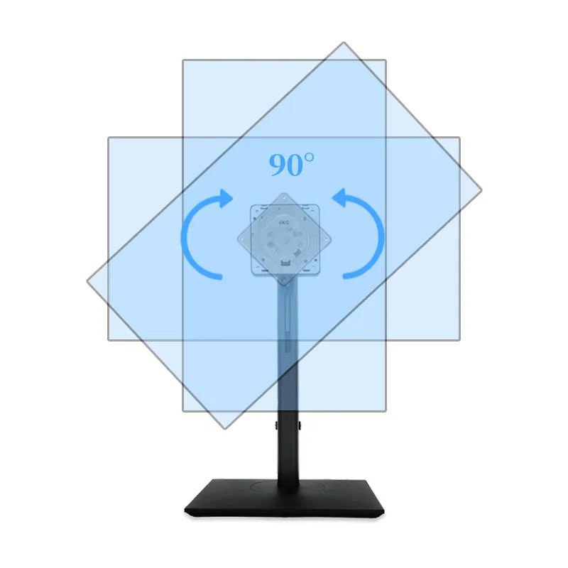 Black Aluminum Height Adjustable Rotatable Tilt Portable  Desk Riser Stand
