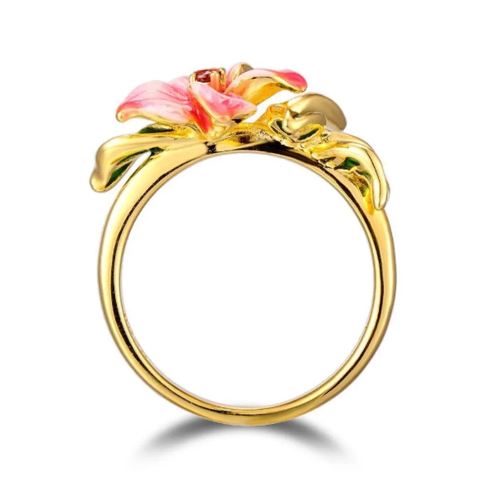 New Trendy Fashion Hundred Creative Female Flower Wreath Leaf Shape Ring Girl Birthday Gift Earrings Niche Party Wedding Jewelry