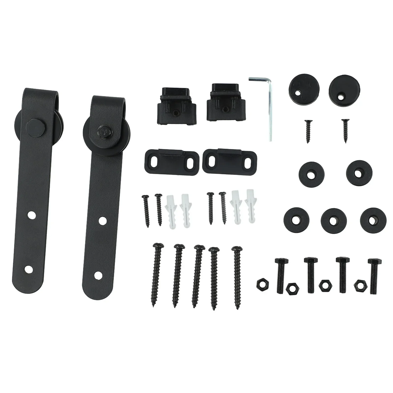 

Useful Hanging rail Black Cabinet Carbon steel Door Floor Guide Hardware Replacement Screws Sliding Smooth Silent
